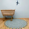 Nattiot Tapis lavable rond Nila vert d'eau (120 cm)