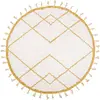 Nattiot Tapis lavable rond Côme écru et mangue (120 cm)