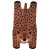 NATTIOT ~ Tapis Enfant Cheetah tufté Machine Coton Coloris Brun 65x125