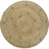Nattiot Tapis Rond Jute Avec Pompons Siska Marron