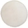 NATTIOT ~ Tapis Enfant Perla crocheté Main en Coton Finition Crochet écru Ø110