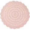 NATTIOT - Tapis bébé Rond Lavable Crochet Alma, Rose Nude, Ø120cm