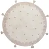 Nattiot Tapis Chambre Enfant Coton Lavable À Pois Mallen Blanc