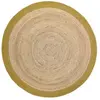 Nattiot Tapis rond Yhuki en jute et laine Mangue (140 cm)