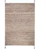 3S. x Home Tapis laine contemporain Brun Rose S