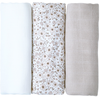 Lot de 3 langes bébé coton bio* Lilly