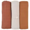 LITTLE CREVETTE Lot de 3 langes bébé coton bio* Nils