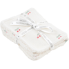 LITTLE CREVETTE Lot de 6 lingettes lavables Cerise