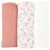 LITTLE CREVETTE Lot de 3 langes bébé coton bio* Thaïs