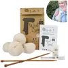 Needle It Kit de tricot DIY Echarpe- Ecru - accessoires inclus