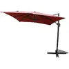 Concept-usine - Parasol rectangulaire terracotta avec led 4x3 calvia