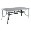 CONCEPT USINE RIMINI - Table de jardin 10 places en aluminium et plateau en verre