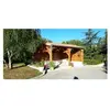 CPBF Charpente deux pentes faitage décalé, 550cmx750cm, bois DOUGLAS (Carport - Auvent - Abri voiture), surface 41.25 m².