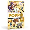 Poppik Jeu créatif Poster pédagogique 100 x 70 cm et 48 stickers chevaux