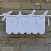 Maison d'été Cantonnière Feston blanc 60X27 CM
