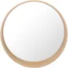 MOB-IN Miroir Rond Design en Bois D60 cm VALI Bois Clair