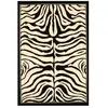 UNAMOURDETAPIS tapis chambre 80x150 tissé noir rectangle motif animaux LYN1 ZEBRO