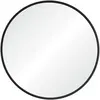 Miroir de salle de bain rond en métal noir MOB-IN - EMA - Diamètre 60cm - Design épuré et aérien