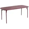 Table de jardin rectangulaire bordeaux 180 cm Week-End - Petite Fritur...