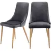 Rendez-vous Déco - Chaise en velours gris (lot de 2) - vinni