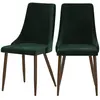 Rendez-vous Déco - Chaise en velours vert (lot de 2) - vinni