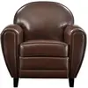 Rendez-vous Déco - Fauteuil marron en croute de cuir enduite - club