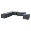 SWEEEK Ensemble de 4 housses de protection gris foncé pour salon de jardin