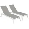 Bain de soleil transat - SWEEEK - ELSA - Dossier multi-positions - Rou...