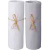 PTIT BASILE Lot de 2 draps housses bébé jersey bio blanc et gris perle 70x140