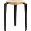 TIPTOE - Tabouret empilable Lou - Noir - Acier thermolaqué - Designer Gregory Cibert