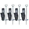 SWEEEK Kit d'ancrage pour trampoline - 4 sardines de fixation et sangl...