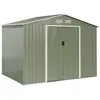 SWEEEK Abri de jardin métal vert / blanc 5,29m²