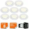 LAMPESECOENERGIE LOT DE 8 SPOT LED ENCASTRABLE COMPLETE RONDE FIXE eq. 50W LUMIERE BLANC NEUTRE