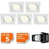 Spot encastrable orientable LED carré GU10 230V blanc neutre - LAMPESE...