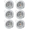 LAMPESECOENERGIE LOT DE 6 SPOT LED RONDE BLANC ORIENTABLE 38° BLANC CHAUD