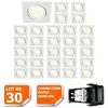 Lampesecoenergie LOT DE 30 SPOT ENCASTRABLE ORIENTABLE CARRE LED SMD G...