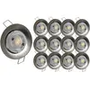Lampesecoenergie - Lot de 12 Spot encastrable led fixe complet alu bro...