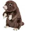 ANIMA Peluche Taupe Dressee hauteur 15cm