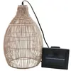 Lumisky Suspension solaire bohème holiday Beige Poly rotin H42cm