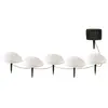LUMISKY 5 demi boules solaires à piquer HALF MOON Blanc Plastique Ø15cm TU