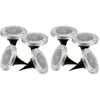 LUMISKY Lot de 8 spots solaires ronds 8x DECKY Argent Acier inoxydable D12cm