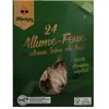 24 Allume-feux Rouleux Laine De Bois Flambeur