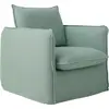 Fauteuil tissu effet lin Orphée  