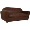 Canapé microfibre aspect cuir vieilli Owen 