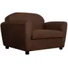 Canapé microfibre aspect cuir vieilli Owen 