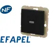 Interrupteur va-et-vient témoin lumineux noir Efapel Logus 90