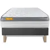 SEPTNUITS Matelas + sommier 90x200 mémoire de forme Ensemble Memo zen 90x200 cm