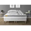 SEPTNUITS Ensemble sommier matelas 180x200 Memo zen Mémoire de forme - Ferme - Blanc