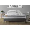 SEPTNUITS Ensemble sommier matelas 160x200 Memo Plus Mémoire de forme - Ferme - Gris