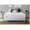 SEPTNUITS Ensemble sommier matelas 160x200 Memo bio Mémoire de forme - 26 cm - Equilibré - sommier blanc